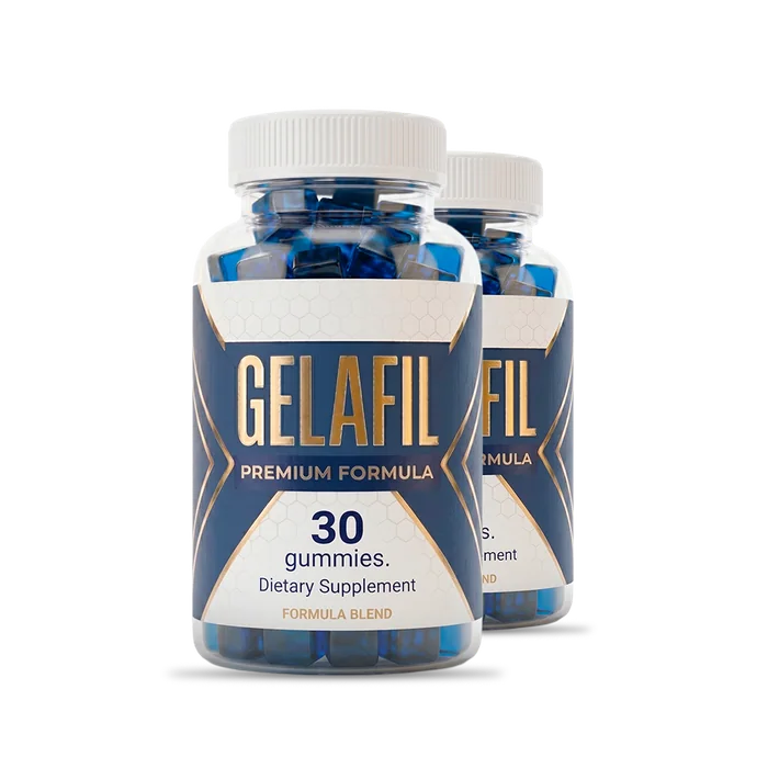 Two bottles of Gelafil blue gummies